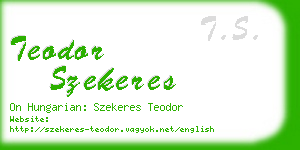 teodor szekeres business card
